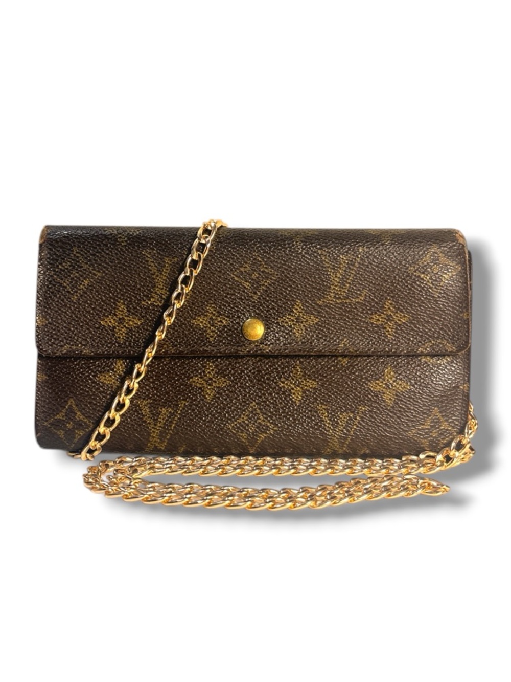 Vintage Louis Vuitton Monogram Sarah Wallet - Made in Spain - CA0957 - WOC Conv.